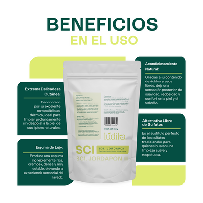 (SCI) Jordapon | Tensioactivo de Cosmética Sólida | Limpiador Sulfate-Free y Espuma Cremosa
