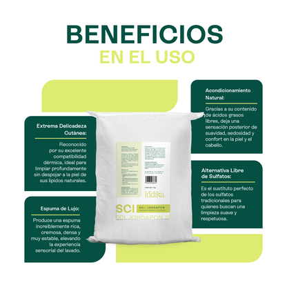 (SCI) Jordapon | Tensioactivo de Cosmética Sólida | Limpiador Sulfate-Free y Espuma Cremosa
