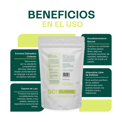 (SCI) Jordapon | Tensioactivo de Cosmética Sólida | Limpiador Sulfate-Free y Espuma Cremosa