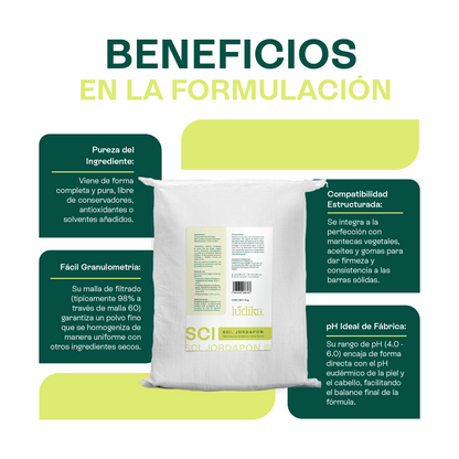 (SCI) Jordapon | Tensioactivo de Cosmética Sólida | Limpiador Sulfate-Free y Espuma Cremosa