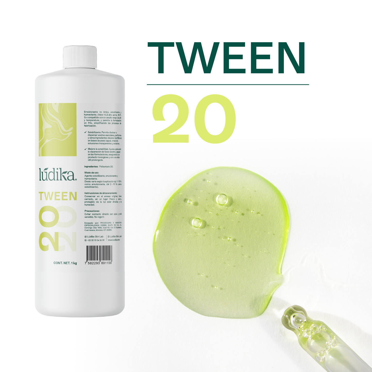 Polisorbato Tween 20 | Solubilizante | Agente Dispersante, Emulsionante O/W y Surfactante Suave