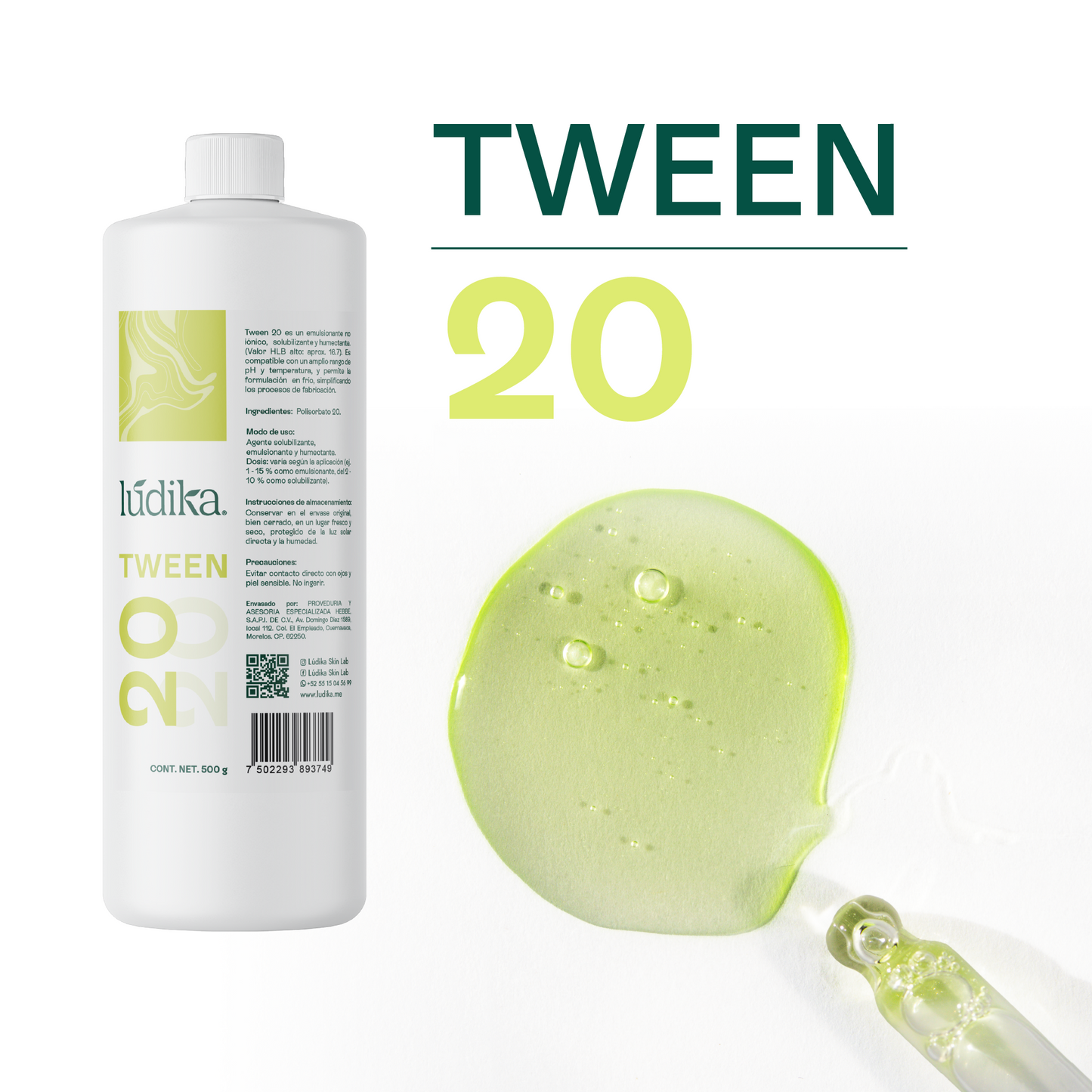Polisorbato Tween 20 | Solubilizante | Agente Dispersante, Emulsionante O/W y Surfactante Suave