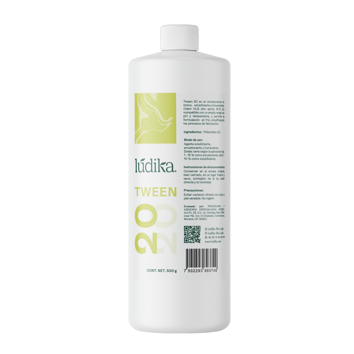 Polisorbato Tween 20 | Solubilizante | Agente Dispersante, Emulsionante O/W y Surfactante Suave