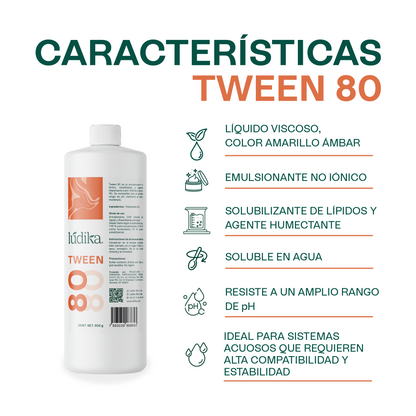 Polisorbato Tween 80 | Emulsionante O/W | Solubilizante de Aceites Pesados y Agente Dispersante