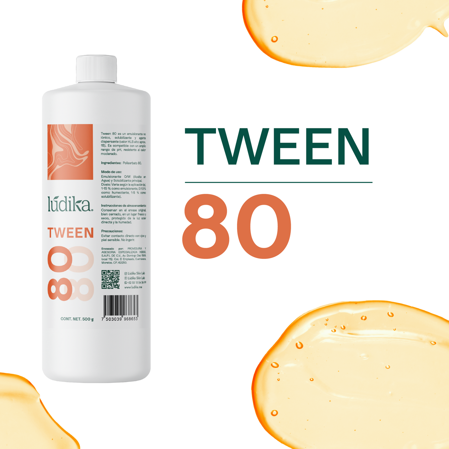 Polisorbato Tween 80 | Emulsionante O/W | Solubilizante de Aceites Pesados y Agente Dispersante