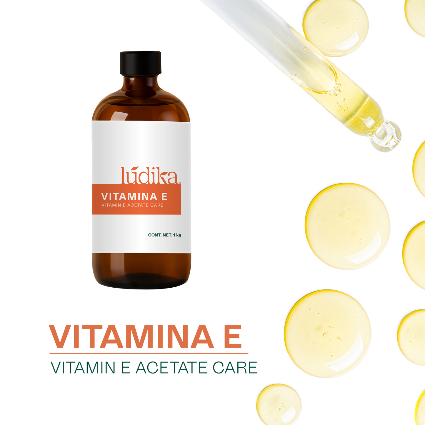 Vitamina E Líquida | Facial, Corporal y Capilar | Antioxidante Protector y Emoliente