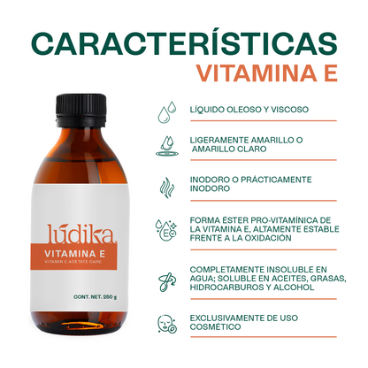 Vitamina E Líquida | Facial, Corporal y Capilar | Antioxidante Protector y Emoliente