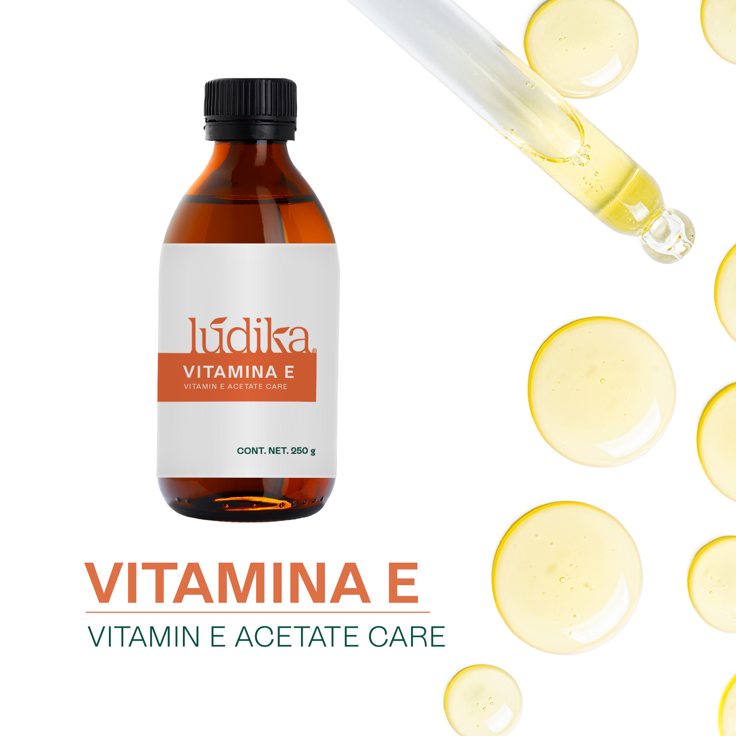 Vitamina E Líquida | Facial, Corporal y Capilar | Antioxidante Protector y Emoliente