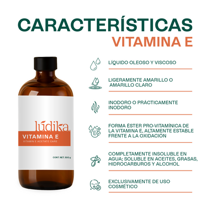 Vitamina E Líquida | Facial, Corporal y Capilar | Antioxidante Protector y Emoliente