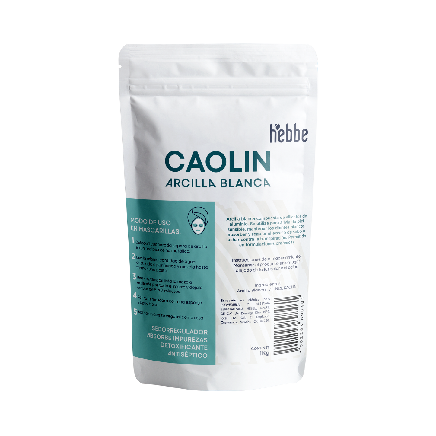 Arcilla Blanca (Caolín) | Facial y Corporal | Purificante Suave y Matificante