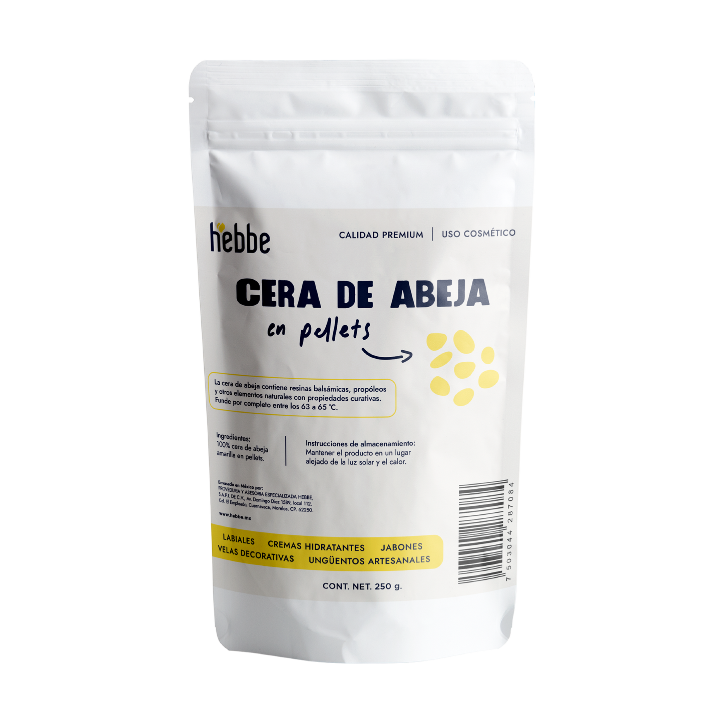 Cera de Abeja Amarilla en Pellets | Estabilizante y Emoliente | Creador de Barrera Protectora