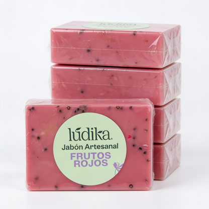 Jabón de Yogurt de Leche de Cabra con Frutos Rojos | Facial y Corporal | Hidratación Profunda, Antiedad y Luminosidad para la Piel