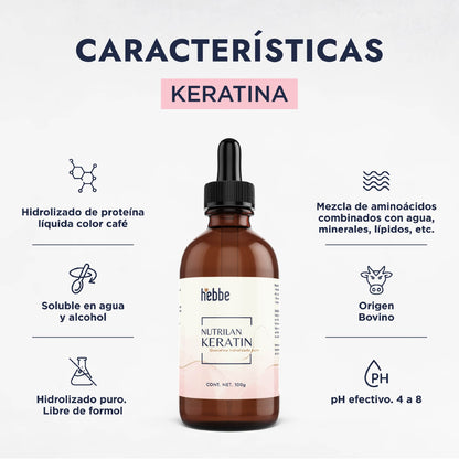 Proteína de Queratina Hidrolizada | Cabello y Uñas | Reestructurante, Filmógena y Protectora