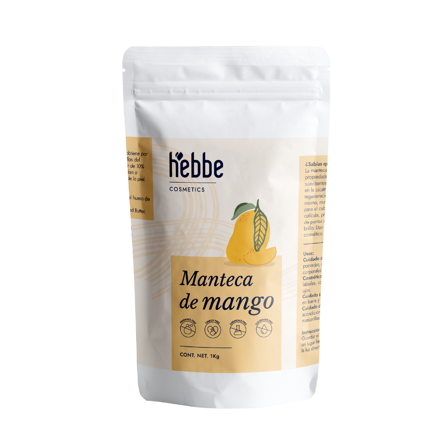 Manteca de Mango | Cuerpo, Cabello y Labios | Emoliente Ligera, Nutritiva y Regeneradora