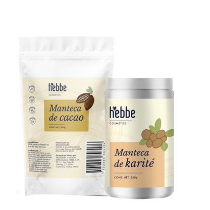 Manteca de cacao y karité | Kit de Mantecas vegetales | Hidratación Profunda y Nutrición para Piel Seca y Sensible