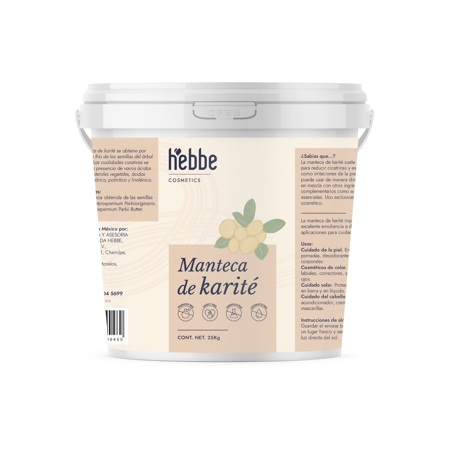 Manteca de Karité | Cuerpo, Rostro y Cabello | Emoliente, Reparadora y Protectora