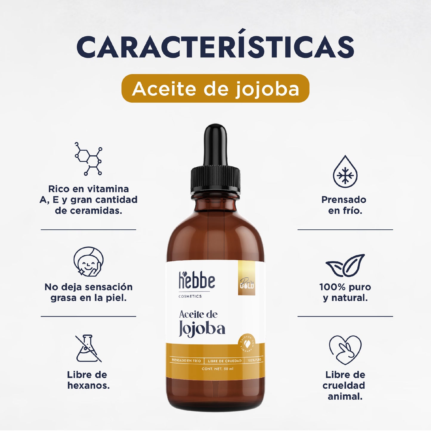 Aceite de Jojoba Cera natural | Facial, Capilar y Corporal | Seborregulador, Hidratante y Antioxidante Natural